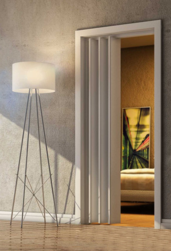 Imagen 1 de 10 de Oferta Puerta Plegable Blanca! 0.8x2.1m Ajustable En Altura!