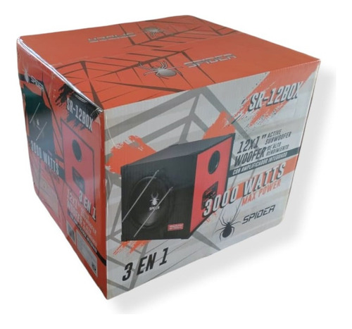 Cajón Con Subwoofer Amplificado 12 Pulgadas Spider Sr-12box