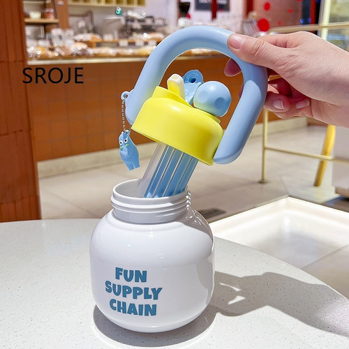 B0z Botella De Agua Deportiva Doble Taza Portátil