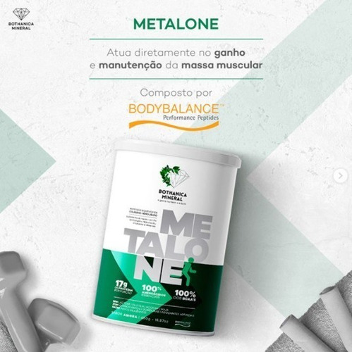 Colágeno hidrolizado Metalone 450 g: aumento de masa magra
