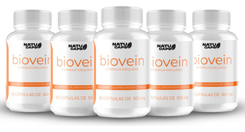 1 Pote De Biovein 60 Cápsulas - Mais Conforto,menos Inchaço Sem Sabor