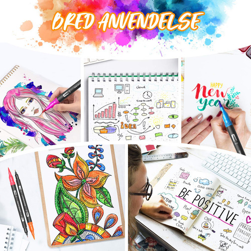 Wn Desenho De Ponta De Feltro De 48 Cores E Arte Em Aquarela