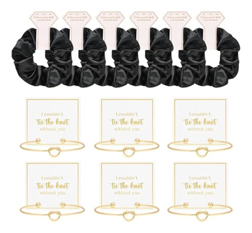 Recuerdo Para Dama De Honor Coletero Con Pulsera Negro 12 Pz