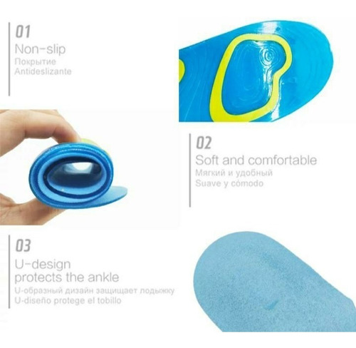 Plantilla De Gel Punto Azul. Ideales Para Espolones Calcáneo