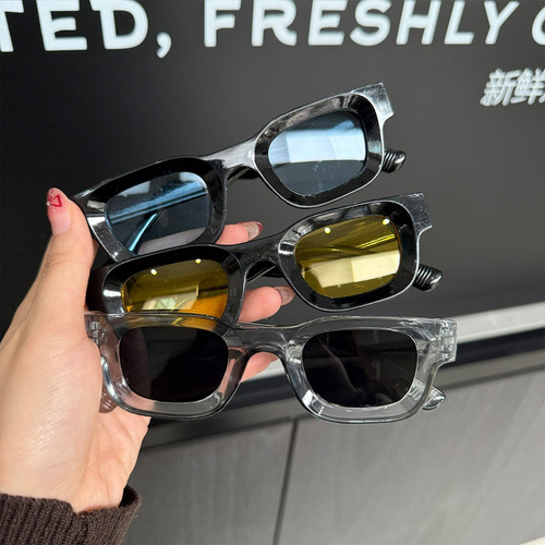 Gafas De Sol Cuadradas Pequeñas Con Espejo De Color Caramelo