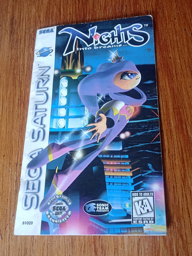 Manual Nights Into Dreams Sega Saturn