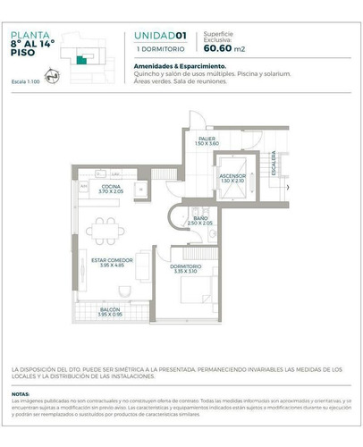 Imagen 2 de 14 de Departamento En Venta De 1 Dormitorio En Rosario