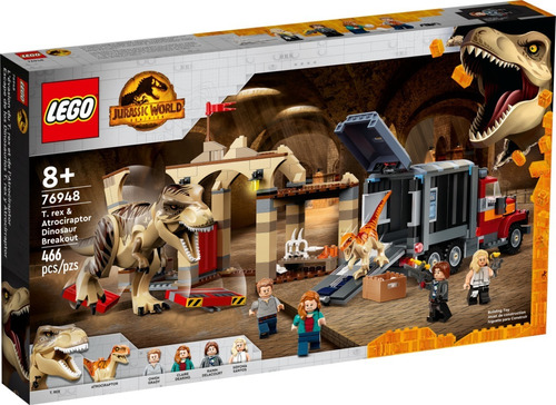 Lego Jurassic World Fuga Del T. Rex Y Atrocirraptor 76948