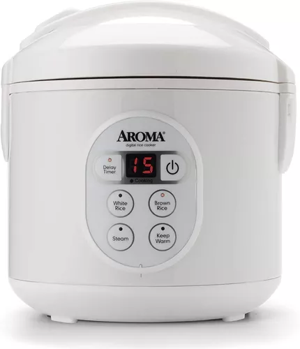 Olla arrocera y olla a vapor Aroma Housewares ARC-914SBD digital con  aislamiento térmico, 8 tazas (cocinadas), plateado, Plateado : Hogar y  Cocina 