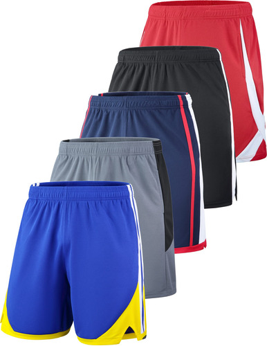 Liberty Imports - Juego De 5 Pantalones Cortos De Baloncest.