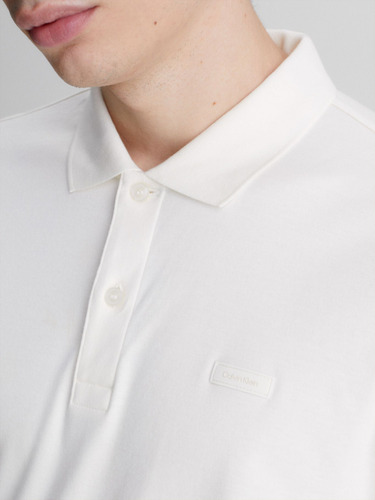 Polo Smooth Cotton Slim Beige Calvin Klein