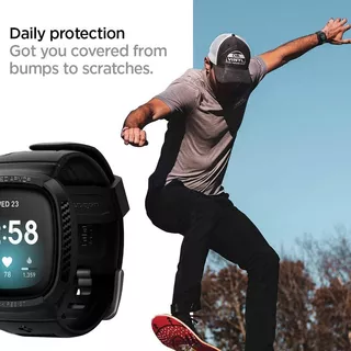 Spigen Rugged Armor Pro - Funda Diseñada Para Fitbit Versa 3