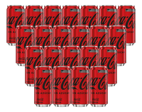 Refresco Coca Cola Sin AzĂșcar Mini Latas 22 Pzs De 235ml C/u