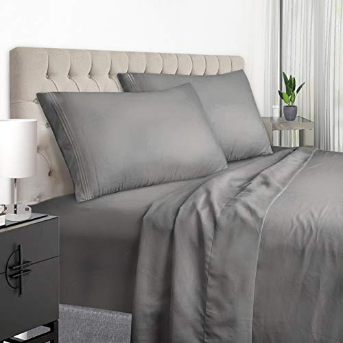 Yumhome Bed Sheets Set Twin Size 1800 Thread Count Microfibe