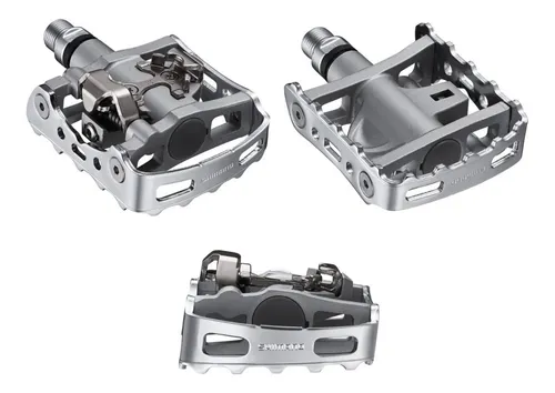 Pedales Automaticos C/ Plataforma Calas Shimano M324 Mtb Spd