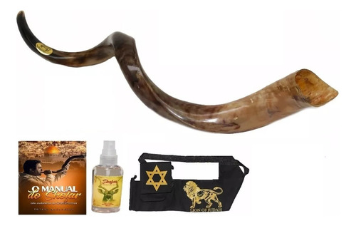 Shofar De Chifre Antilope + Capa + Brindes - De Israel #j2