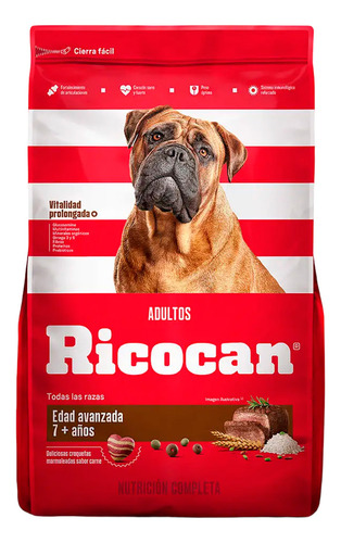 Comida Para Perro Adulto 7+ Edad Avanzada Ricocan 15kg