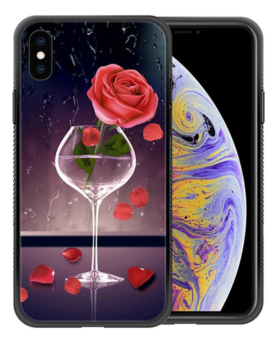 Funda Zhegailian Para iPhone XS Max-rosa Roja