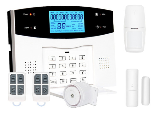 Kit Alarma Domiciliaria Wifi/gsm Only Con 2 Sensores