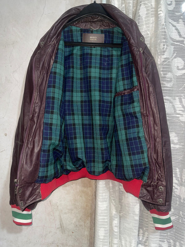 Campera De Cuero Gucci Exclusiva De Colección (Usado)