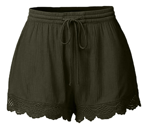 Shorts Femininos De Renda Plus Size Com Gravata De Corda I F