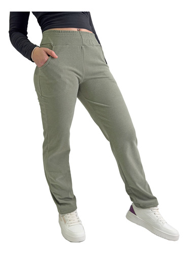 Jogging Recto Mujer Tiro Alto Abrigado Darlon Soft