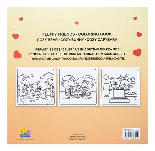 Fluffy Friends - Coloring Book: Cozy Bear