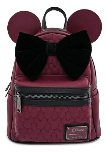 Bolso De Hombro Loungefly Minnie Mouse, Acolchado, Color Gra