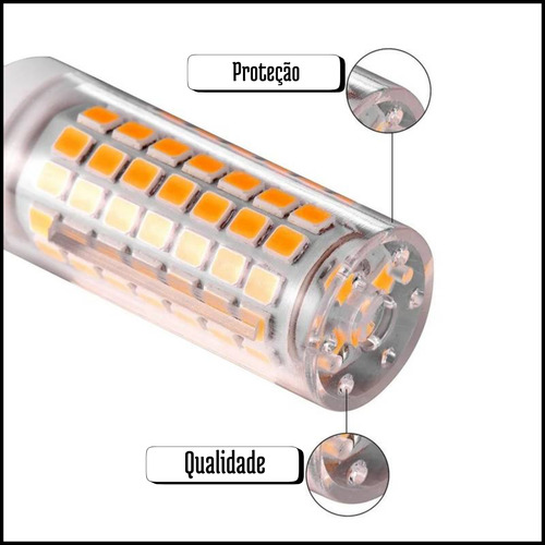 Kit Com 10 Lâmpada Led G9 Halopim 18w Bivolt Arandela/lustre