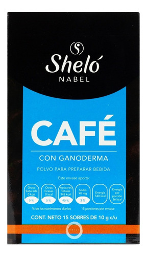 Café Con Ganoderma Antioxidante Sheló Nabel 15 Sobres 10 Gr
