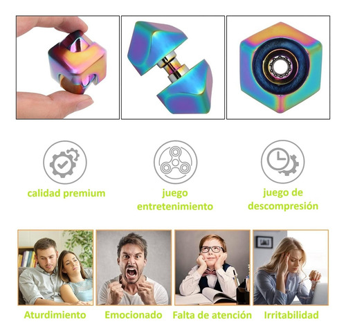 2 Cubos Fidget 2 En 1 Magnético Antiestrés Niño Aduluto Lila