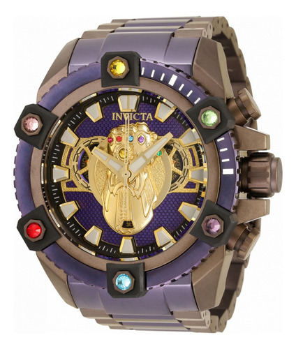 Reloj Invicta 34310 Púrpura, Marrón Hombres