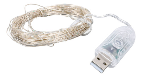 Conector Usb Con Cadena Rgb, 33 Pies, 100 Led, Control De Ap