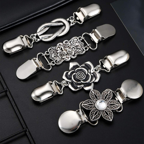4x Suéter Pinzas Para Chal Cárdigan Broche Accesorio