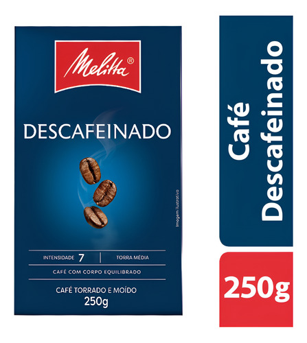 Café Descafeinado Melitta 250g Vácuo - Kit Com 6 Unidades