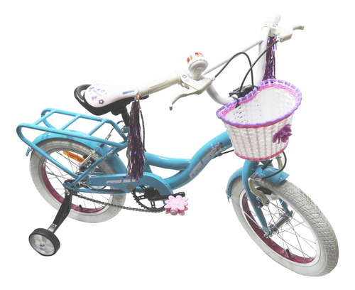 Bicicleta Equipada Fire Bird Rodado 16 Nena Con Canasto