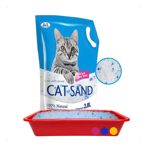 Kit Sanitario Para Gatos Bandeja Sanitario Cat Sand 3.8 Kubo