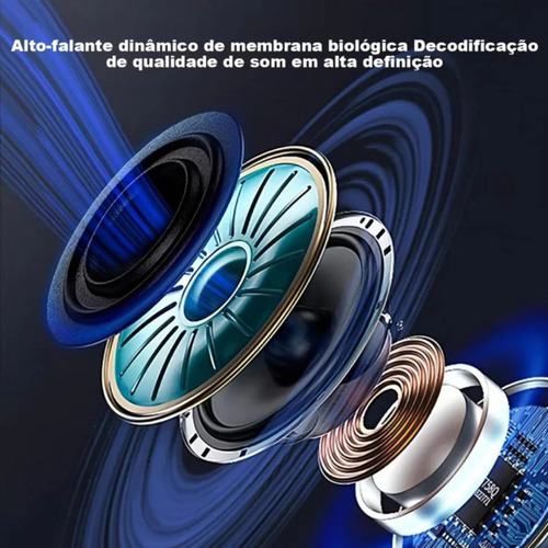 Fone De Ouvido Sem Fio Bluetooh Com Tela Touch Antirruído