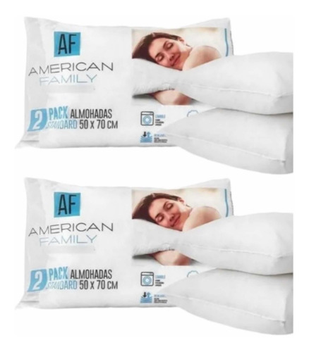 Imagen 1 de 7 de Pack 4 Almohadas 50 X 70 Polycotton - Cannon