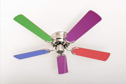 Ventilador De Techo Extraplano Kisa Multicolor Níquel Cepill