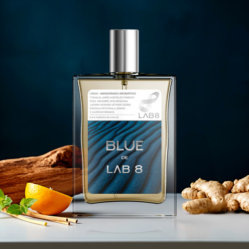 Perfume Lab8 Blue Masculino Original 100ml Fixação Alta