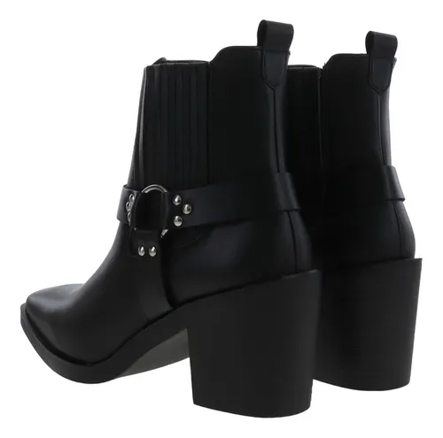 Botines Estilo Biker Mujer Dama Tendencia Moda Erez