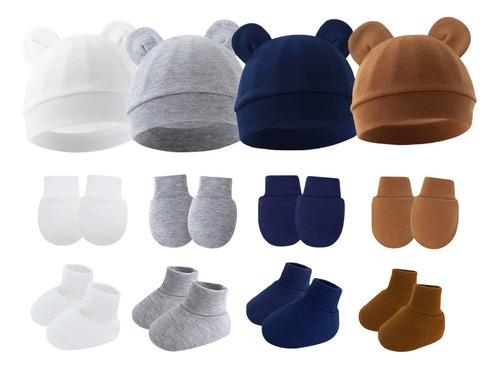 Bebé Gorro Y Guantes Para Recién Nacido Beanie Sombrero