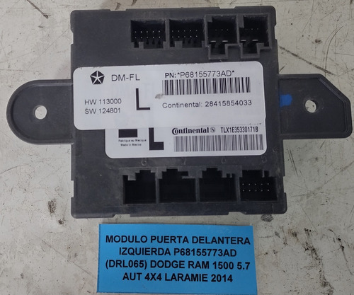 Módulo Puerta Del/ Izq Dodge Ram 1500 5.7 Aut 2014