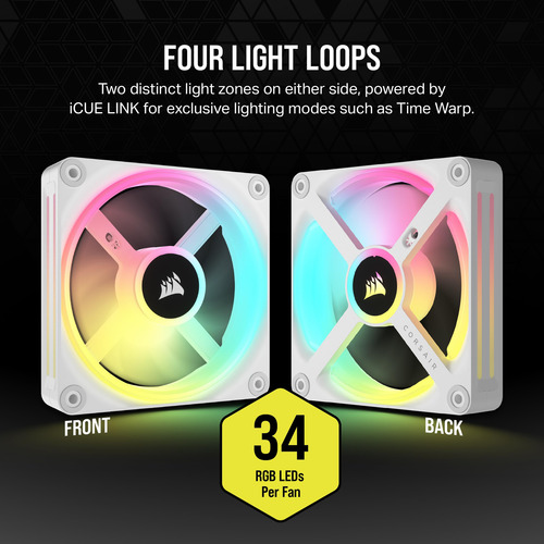 Fan Corsair Icue Link Qx120 Rgb, 120 Mm, Triple Kit De Inici