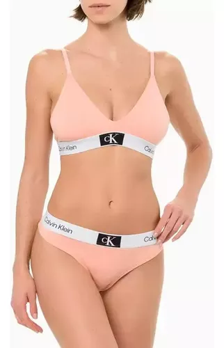 Kit 2 Calcinhas Calvin Klein Tanga Cotton