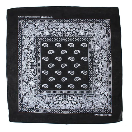 comprar Pañuelo, Bandana O Paliacate Negro Kaiser 100% Algodón 