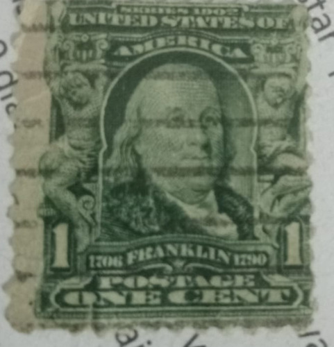 Estampilla One Cent Americana U.s 1902