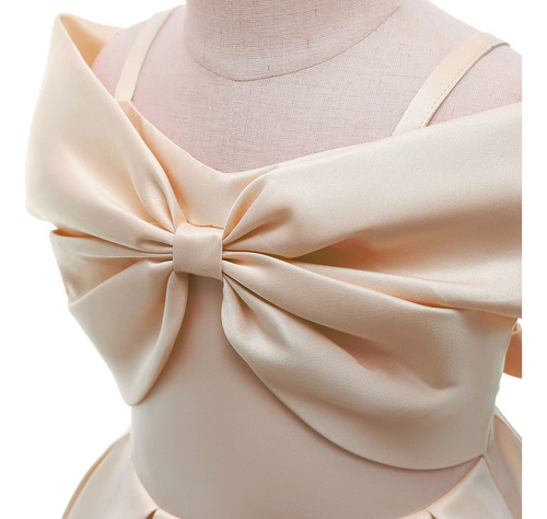 Vestido De Color Pleno Para Niñas Pequeñas