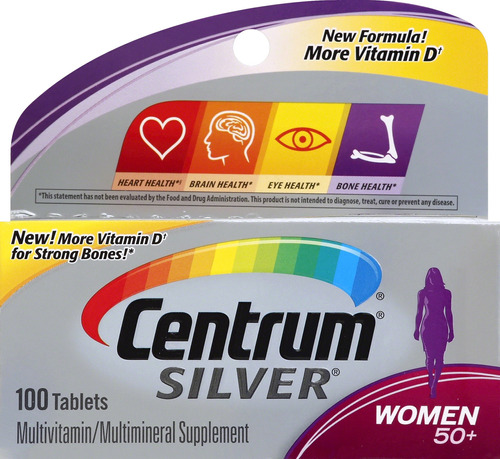 Centrum Silver - Suplemento Para Mujer, 100 Unidades
